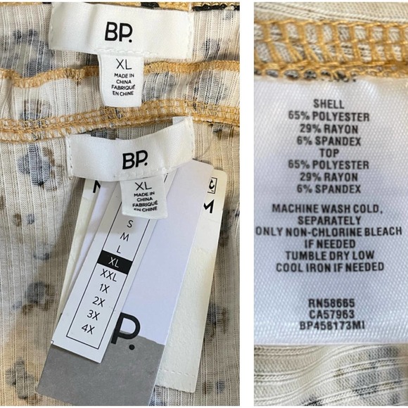 BP Leopard Animal Print Crop Top Twin Set Tank & Button Up NEW XL - Picture 5 of 6